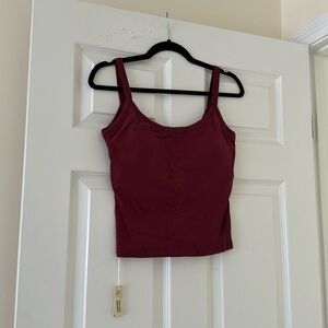 OGL Soft Brushed Ribbed “Brami” Top - Viscose/Spandex - M Ruby BNWT
